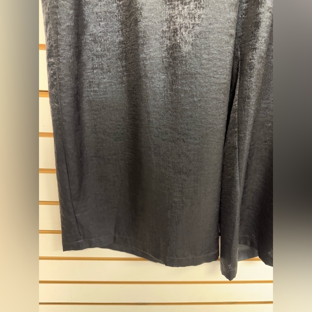 NWT Johnny Was Black Shimmer Wide Leg Pants PLUS 3X $265 Elastic Waist Pull‎ On - Picture 3 of 15